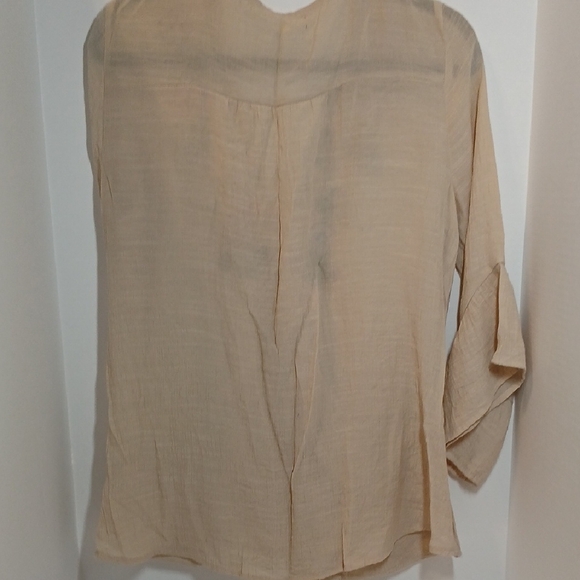 Entro Beige Floral Embroidered Blouse - Picture 4 of 7